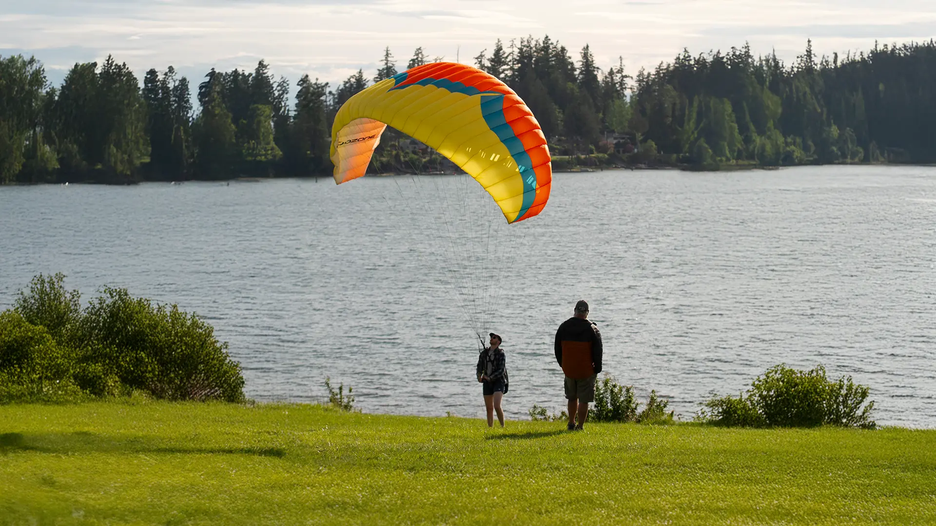 Small group paramotor training session